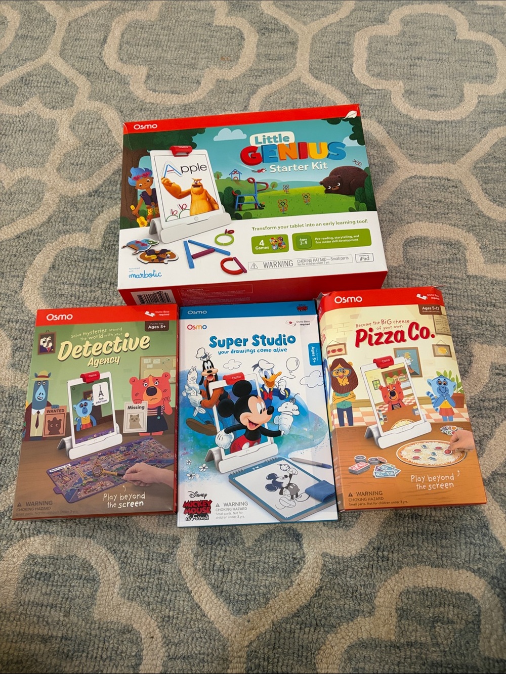 Osmo Little Genius Starter Kit & Game Pack Bundle - Red/Multicolor